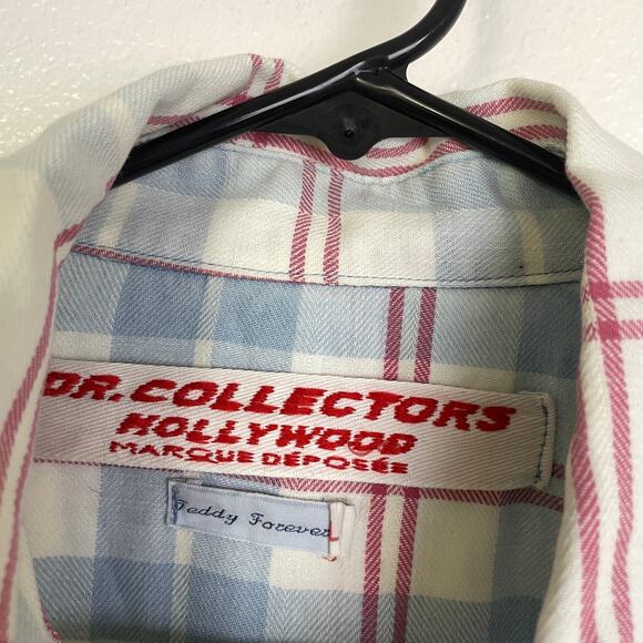 DR Collectors Teddy Forever Picasso Repair Shirt XL Red Indigo Button Oversized - Picture 11 of 12